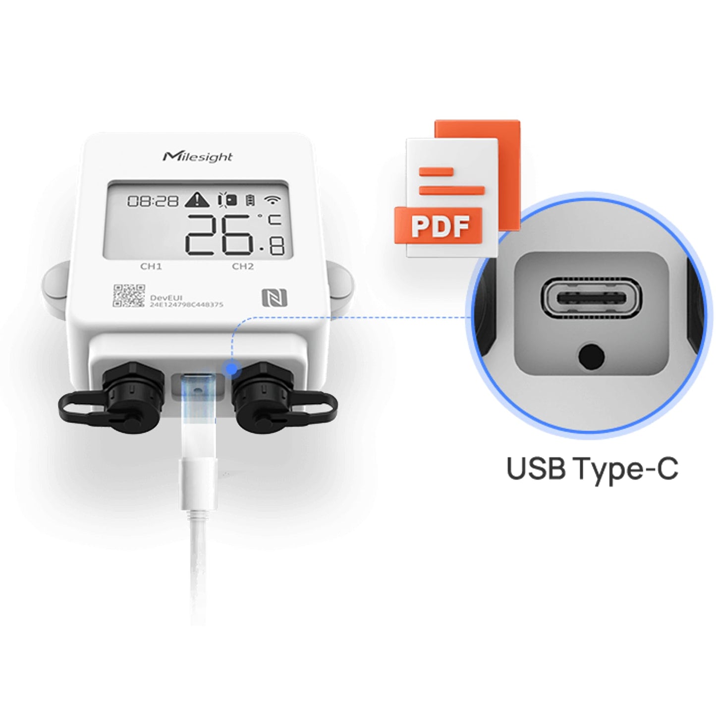 Milesight TS301-868M · Sensor Temperatura · LoRaWAN® · EU868